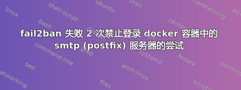 fail2ban 失败 2 次禁止登录 docker 容器中的 smtp (postfix) 服务器的尝试