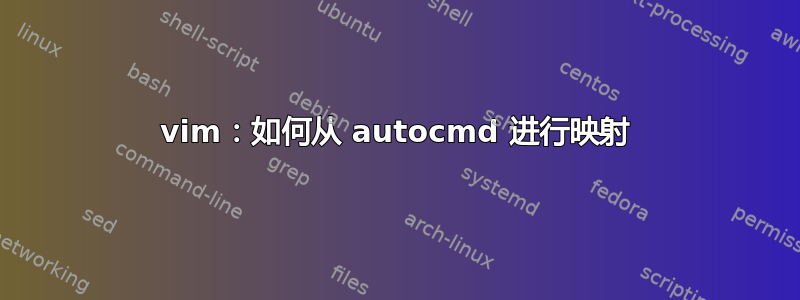 vim：如何从 autocmd 进行映射