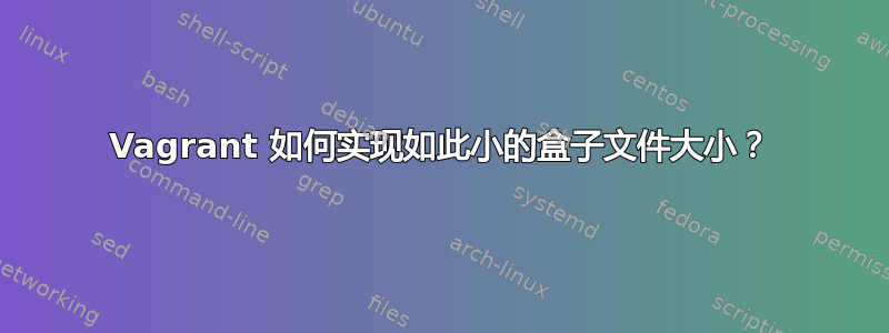 Vagrant 如何实现如此小的盒子文件大小？