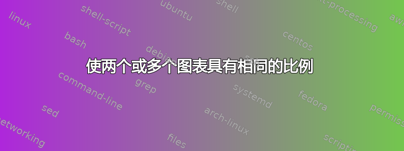 使两个或多个图表具有相同的比例