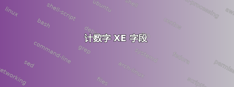 计数字 XE 字段