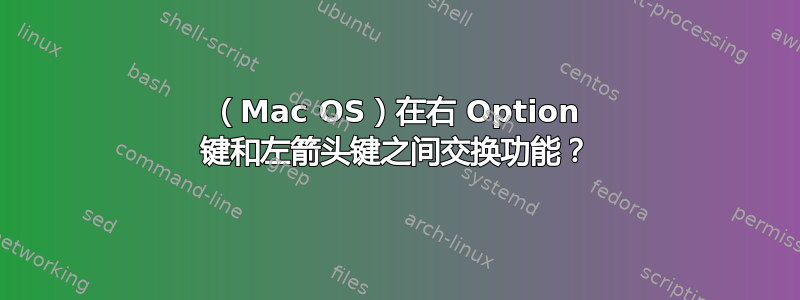 （Mac OS）在右 Option 键和左箭头键之间交换功能？