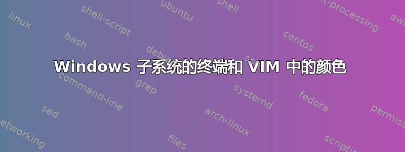 Windows 子系统的终端和 VIM 中的颜色