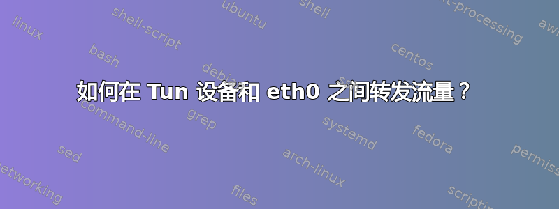 如何在 Tun 设备和 eth0 之间转发流量？