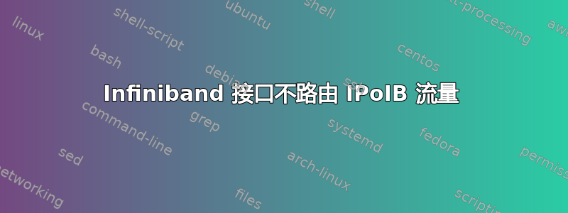 Infiniband 接口不路由 IPoIB 流量