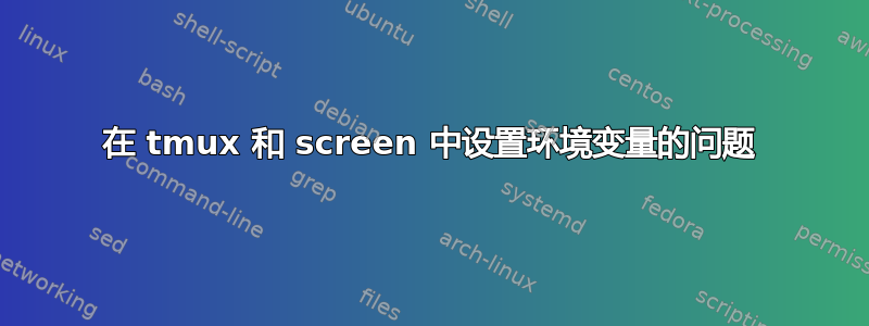 在 tmux 和 screen 中设置环境变量的问题