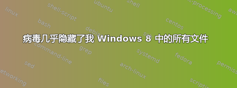 病毒几乎隐藏了我 Windows 8 中的所有文件 