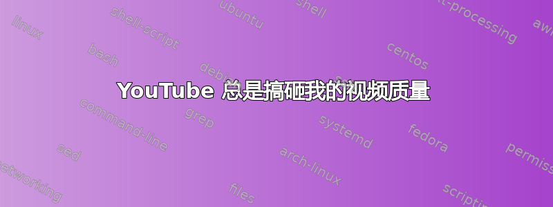 YouTube 总是搞砸我的视频质量