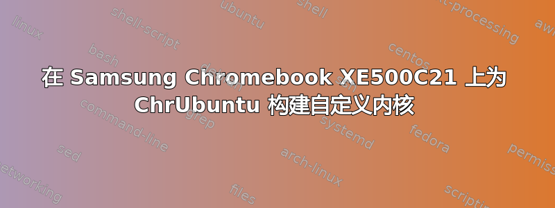 在 Samsung Chromebook XE500C21 上为 ChrUbuntu 构建自定义内核