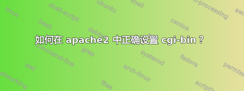 如何在 apache2 中正确设置 cgi-bin？