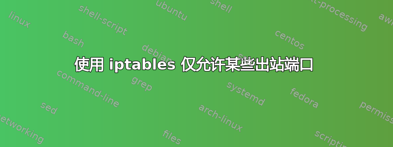 使用 iptables 仅允许某些出站端口