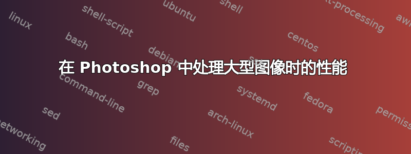 在 Photoshop 中处理大型图像时的性能