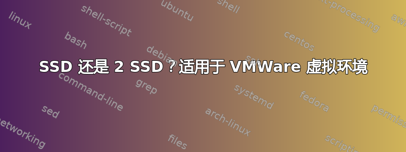 1 SSD 还是 2 SSD？适用于 VMWare 虚拟环境