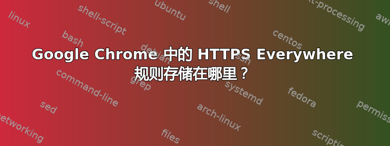 Google Chrome 中的 HTTPS Everywhere 规则存储在哪里？