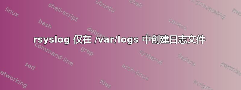 rsyslog 仅在 /var/logs 中创建日志文件