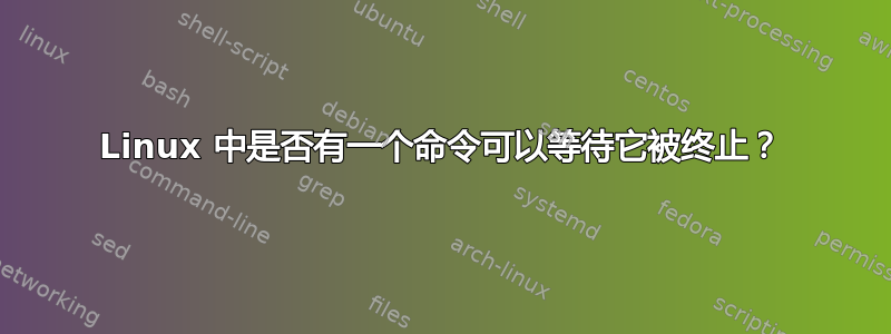 Linux 中是否有一个命令可以等待它被终止？