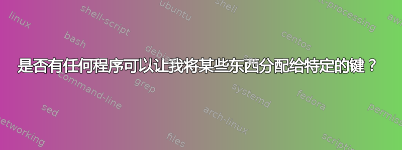 是否有任何程序可以让我将某些东西分配给特定的键？