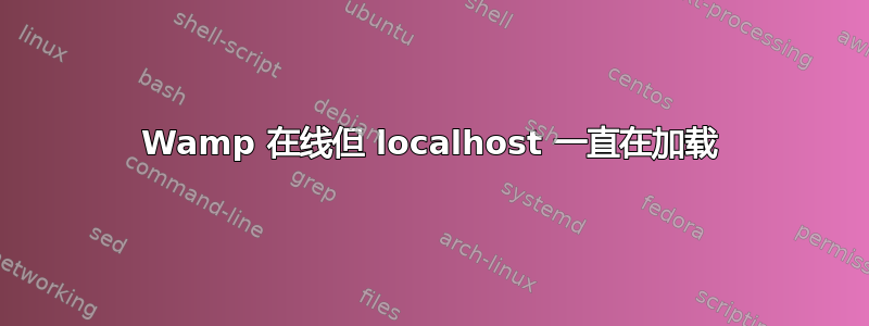 Wamp 在线但 localhost 一直在加载