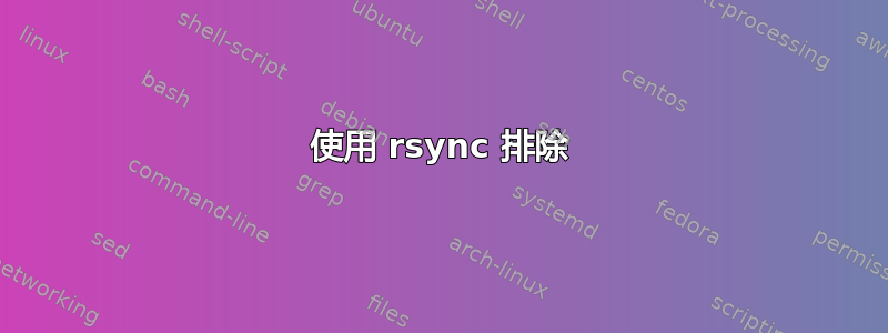 使用 rsync 排除