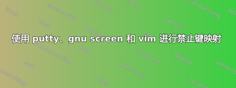 使用 putty、gnu screen 和 vim 进行禁止键映射