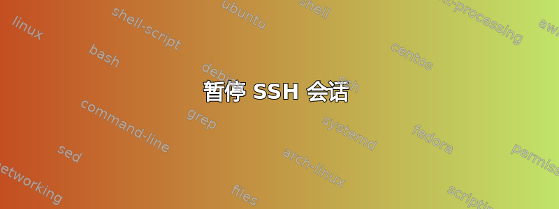 暂停 SSH 会话