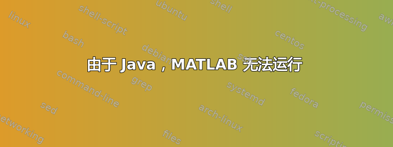 由于 Java，MATLAB 无法运行