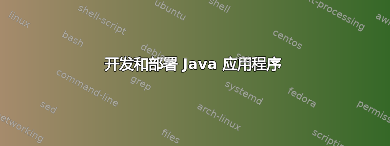 开发和部署 Java 应用程序