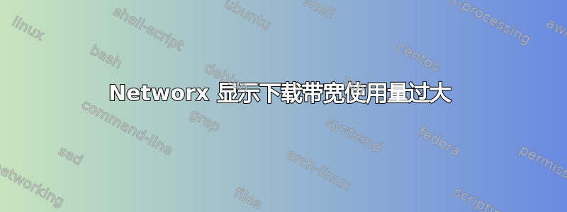 Networx 显示下载带宽使用量过大