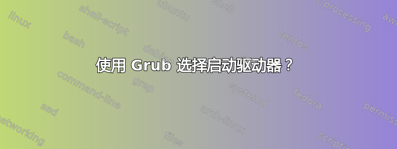 使用 Grub 选择启动驱动器？