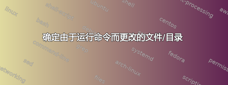 确定由于运行命令而更改的文件/目录