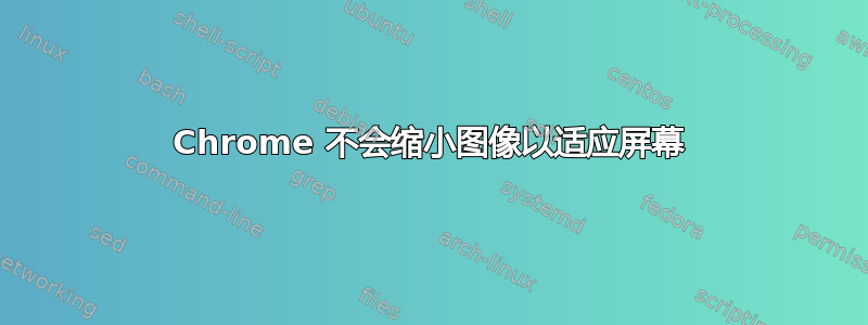 Chrome 不会缩小图像以适应屏幕