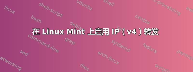 在 Linux Mint 上启用 IP（v4）转发