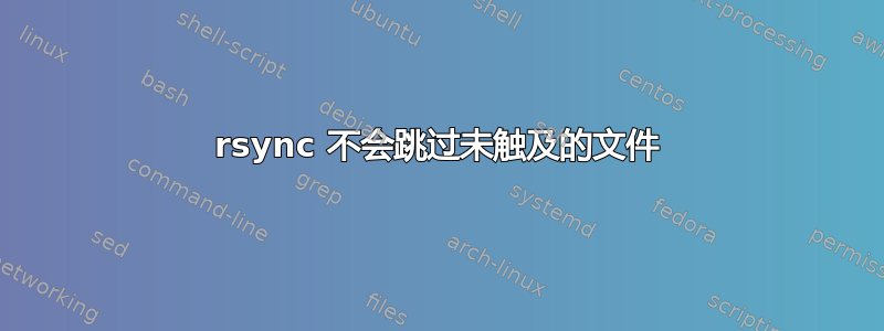 rsync 不会跳过未触及的文件