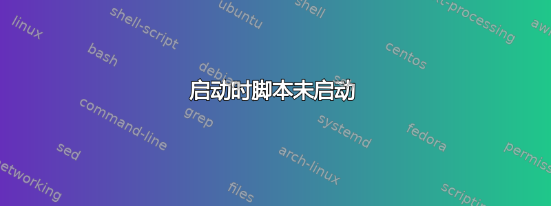 启动时脚本未启动