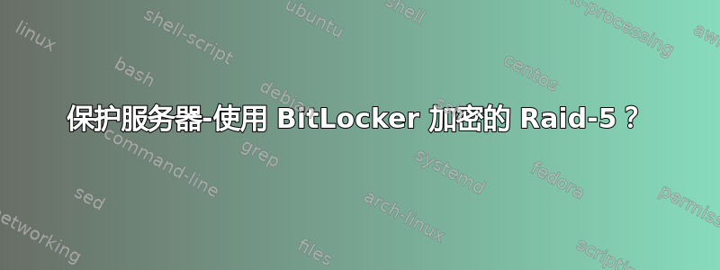 保护服务器-使用 BitLocker 加密的 Raid-5？