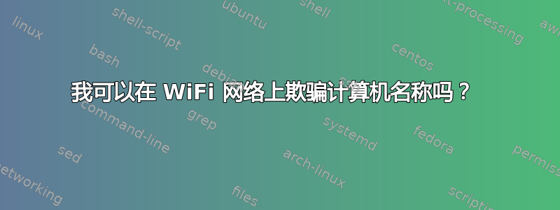 我可以在 WiFi 网络上欺骗计算机名称吗？ 