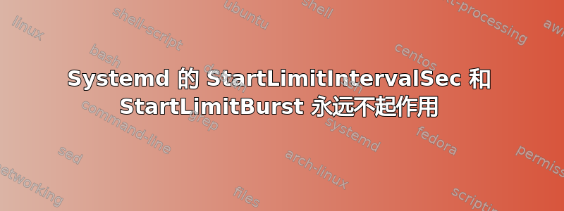 Systemd 的 StartLimitIntervalSec 和 StartLimitBurst 永远不起作用