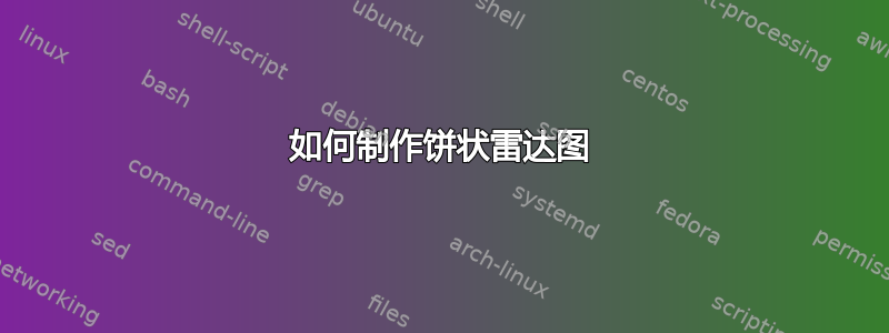 如何制作饼状雷达图