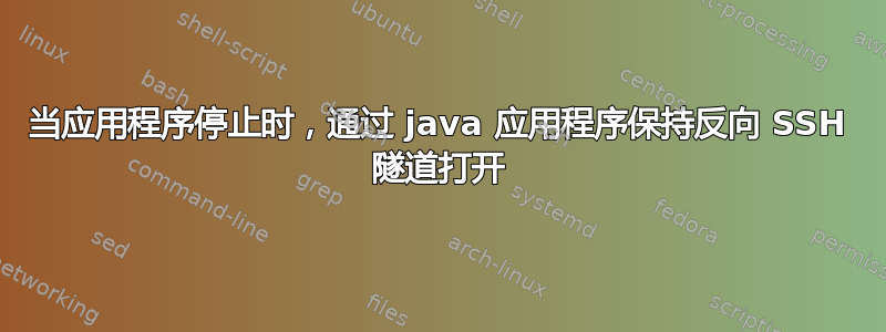 当应用程序停止时，通过 java 应用程序保持反向 SSH 隧道打开