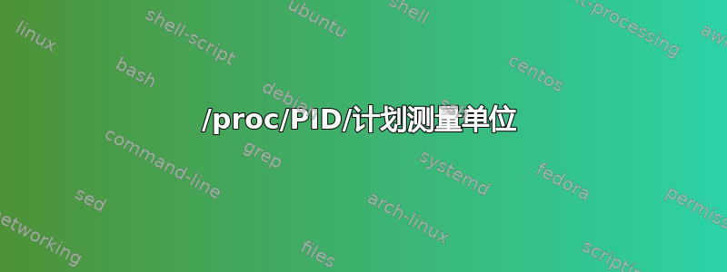 /proc/PID/计划测量单位