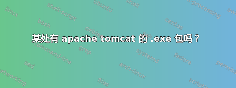 某处有 apache tomcat 的 .exe 包吗？