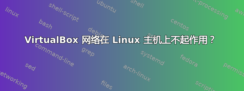 VirtualBox 网络在 Linux 主机上不起作用？