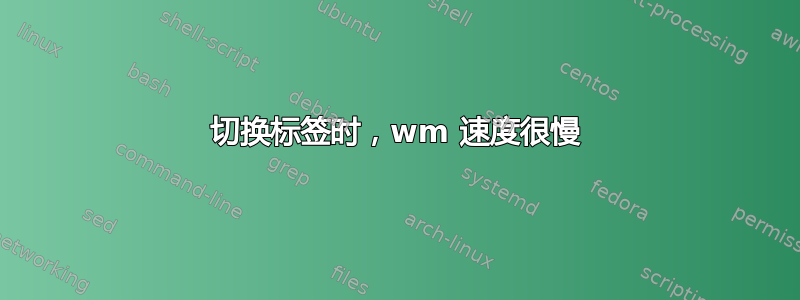 切换标签时，wm 速度很慢