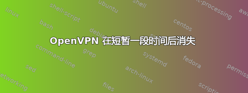 OpenVPN 在短暂一段时间后消失