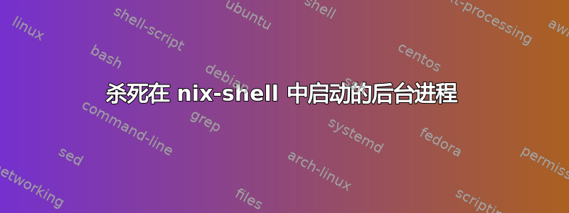 杀死在 nix-shell 中启动的后台进程