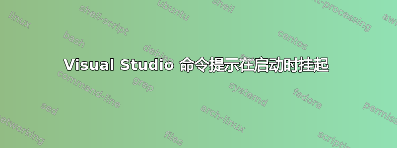 Visual Studio 命令提示在启动时挂起