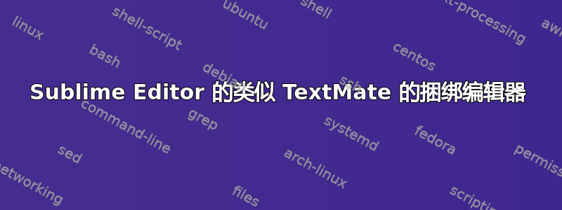 Sublime Editor 的类似 TextMate 的捆绑编辑器