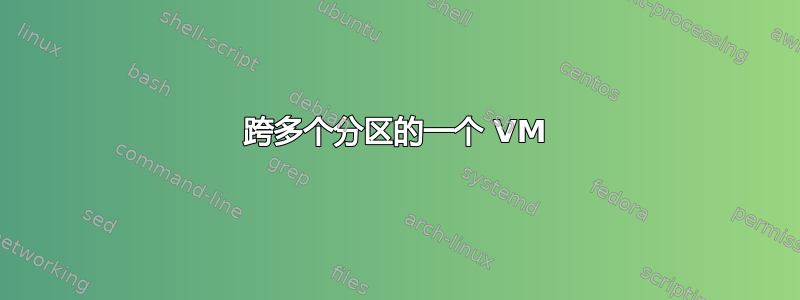 跨多个分区的一个 VM