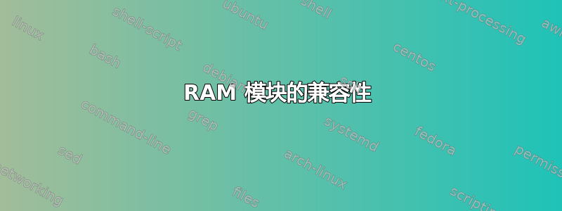 RAM 模块的兼容性