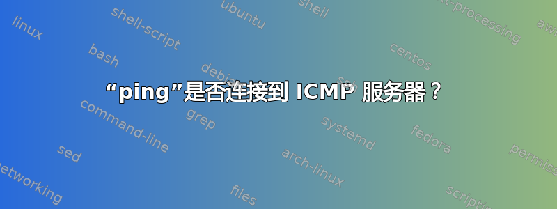 “ping”是否连接到 ICMP 服务器？